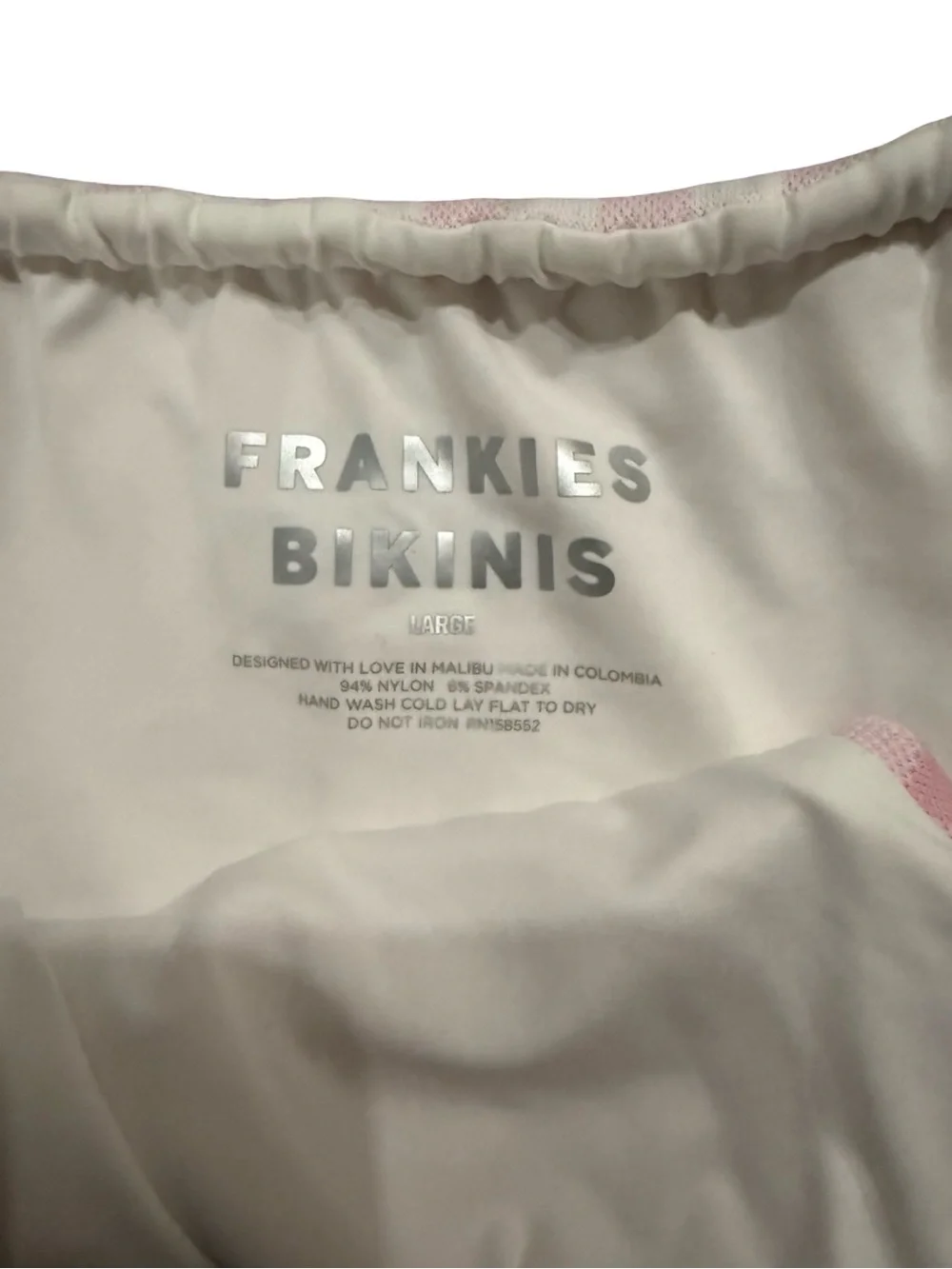 Frankies Bikinis Pink Gingham Bikini Set